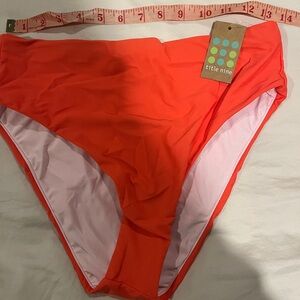 Title Nine Orange Bikini Bottom Classic Swimwear (new with tags) size M